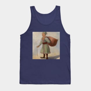 Elf with a bag of presents watercolour Tank Top